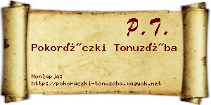 Pokoráczki Tonuzóba névjegykártya